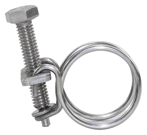 Avgasspetsar Biländrör 1 St 304 Rostfritt Stål 2 Mm 3 Tråddiameter Klämma Fjäder Dubbel Halskoppling 95-100(9-12mm)