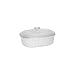 CorningWare 2-1/2-Quart Oval Casserole Dish with Glass Lid