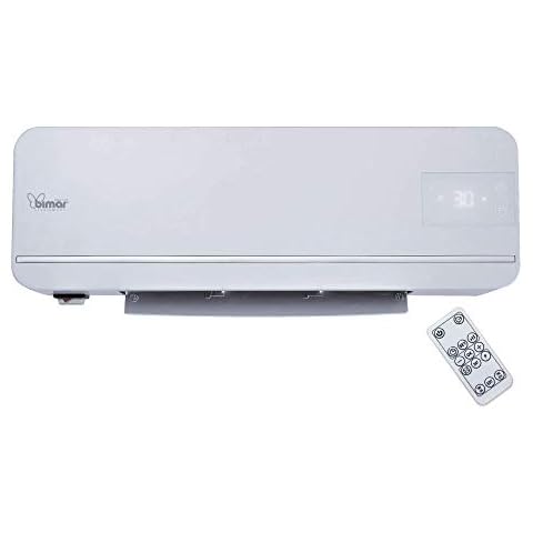Calefactor de pared Bimar AMA05 de cerámica 2000W con programador semanal y mando a distancia Cover