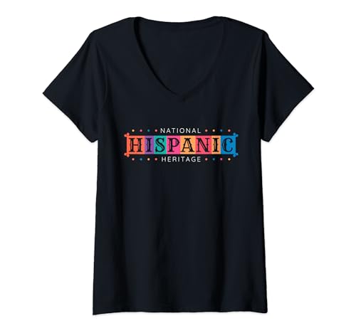 National Hispanic Heritage Month – Latino Culture Graphic Camiseta Cuello V