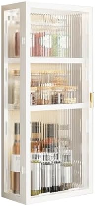 Wall Mounted Bathroom Storage Cabinet - 3-Tier Space-Saving Organizer for Kitchen & Bathroom, Stylish Wall Rack for Living Room, Efficient Home Storage Solution