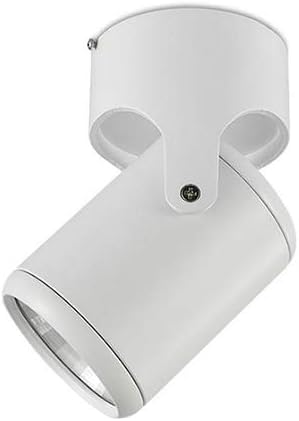 WOERFU 7W LED Ceiling Directional Spotlight 5000K Daylight Adjustable Tilt Angle Track Lighting Fixture (White)