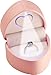 LED Ring Box - Heart Shaped Jewelry Gift Box with Light for Proposal, Wedding, Engagement - Unique Designed PU Leather (Pink)