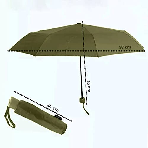 Mini Guarda Chuva Manual Sombrinha De Bolsa Fazzoletti Verde Militar, Colori