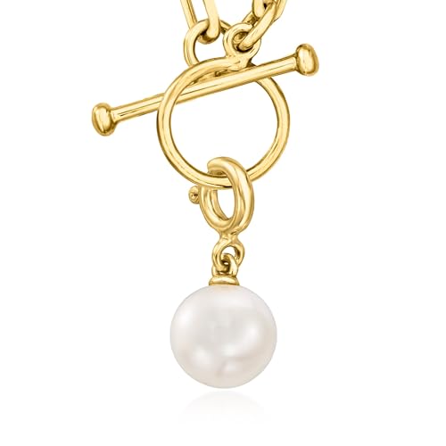 Ross-Simons 8-8.5mm Cultured Pearl Charm in 18kt Gold Over Sterling4