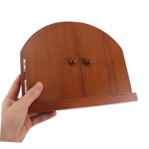 Tapa de salida rústica de madera con forma de puerta de hadas para decorar enchufes de dormitorios 4