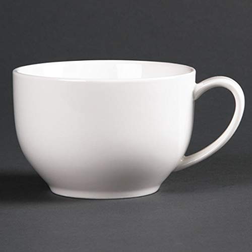 Olympia Lumina Low Round Cup - 350ml 12oz (Box 6), White, 11.83 Fluid Ounces - Image 3
