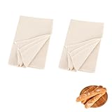 Pcmursal 2Pcs Bread Towel for Bread Baking 14x18 Inches Linen Cloth Flour Sack Towels for Proofing Cover Pastry Proofing Cloth for Baguettes, Loaves, Ciabatta
