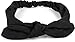 Produktbild styleBREAKER Damen Haarband einfarbig mit Schleife und Gummizug, Stirnband, Headband, Pinup, Rockabilly, Haarschmuck 04026035, Farbe:Schwarz