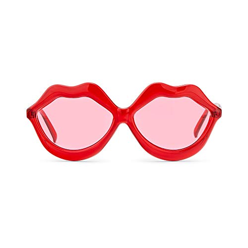 WEDDINGSTAR Women’s Unique Shaped Bachelorette Party Sunglasses - Red Lips2