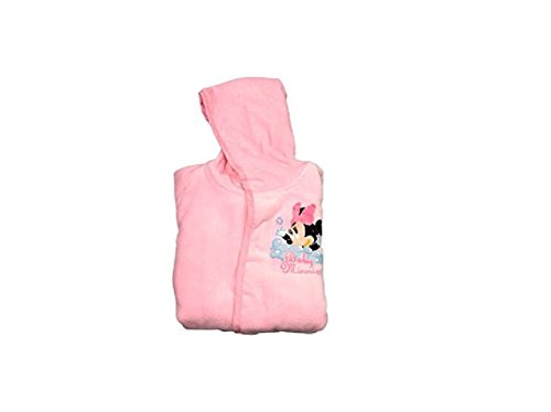 PLANETEX Accappatoio Bambina Minnie Baby Primi Mesi WD36056 100% Cotone (18 Mesi)