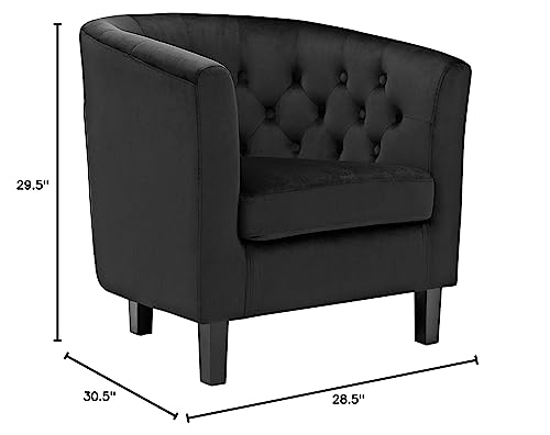 Modway Prospect Upholstered Velvet Contemporary Modern Accent Arm Chair In Black #TOP7