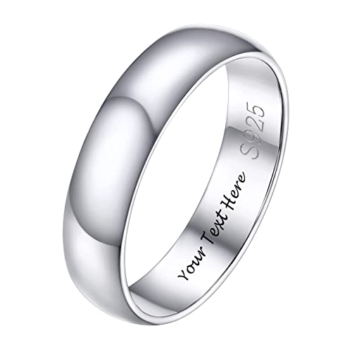 Bague Anneau Argent 925 Anti-Noircissement Alliance Confort Finition Lisse Multi-Tailles