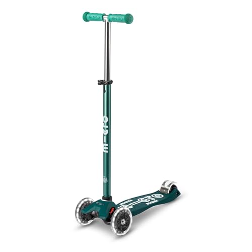 Micro® | Maxi Deluxe LED Patinete 3 Ruedas Niños | Ruedas con Luces LED | Sistema de Giro por inclinación | Altura Regulable | 5-12 Años | Niños y Niñas