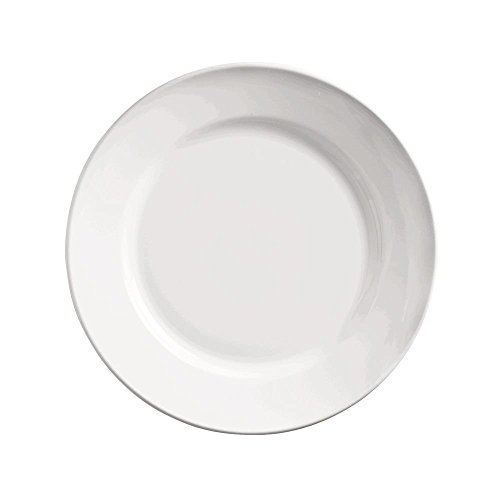 World Tableware 840-420N-12 Classic Plain Bright White China - Plate, 7-1/8