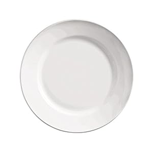 840-438R-10 Classic Plain Bright White China – Plate, Wide Rim, 10-1/2″ I Dozen