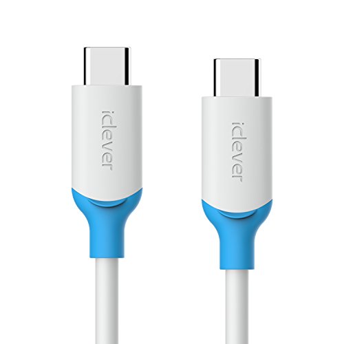 iClever USB Type C to Type C Cable, 7.2ft USB C to USB C 3.0 Cable 2.2M, Fast Charging and Data Sync Cable for MacBook, Samsung Galaxy Note 8, S8, S8+, Nintendo Switch, Google Pixel, Nexus 6P 5X