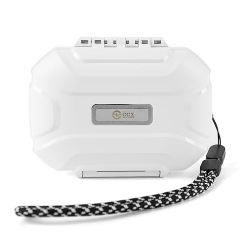 Image of CCZ Taichi Hard Shell IEM Case for KZ ZS10 Pro in Ear Monitor, Travel Portable Earbuds Case Waterproof Headphones Storage Box for Shure SE215, CCZ Melody, KBEAR KS1 KZ ZAR Earphone Accessories (White)