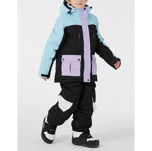 Girls Boy Ski Warm Winter Insulated Jacket and Pants Waterproof Windproof Snowsuit Snowboarding Coat4
