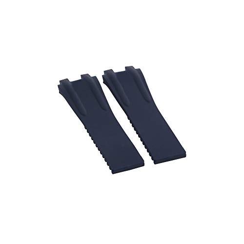 SILICONE/RUBBER STRAP SUITABLE FOR ULYSSE NARDIN (U.N) MARINE WATCH BAND Dual Time Automatic Diver-BLUE COLOR BY HOURSTAR