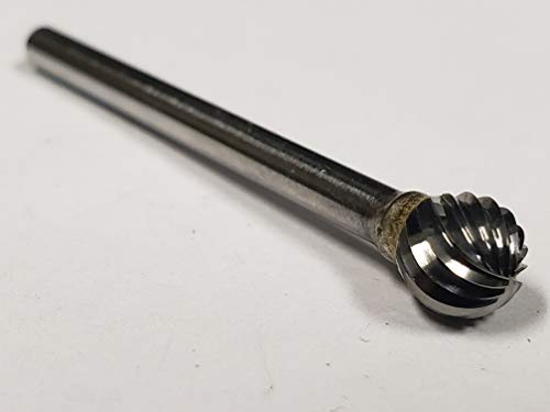 Punta de carburo bola 1/4" cabeza, 1/8" vástago miniatura 6