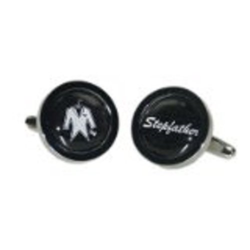 Mancuernillas redondas negras para hombre RGT miniatura 1
