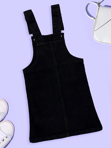 Image of KiddoPanti Girls Denim Dungaree Skirt