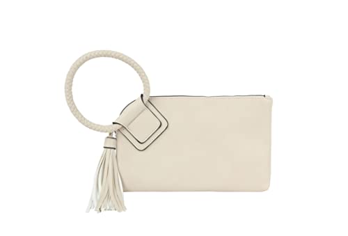 Image of Fashion Clutch Wristlet Evening Bags Purse Wallet For Women Vegan Leather by Metro Muse (Velvet Cream)