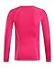 Runhit Boys Compression Shirt Kids Pink Long Sleeve Athletic Undershirt Youth Quick Dry Base Layer for Football Baseball
