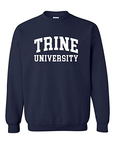 Premium Trine University White Text Unisex Crewneck Sweatshirt - Trine Thunder Apparel