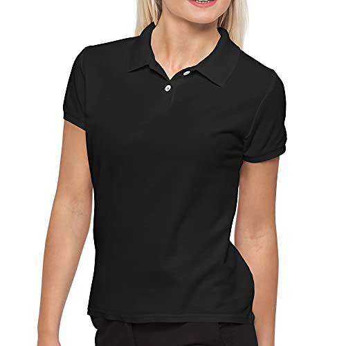 Kit 5 Camisas gola polo feminina lisa Factory 42 (Bordô, Preto, Branco, Mescla, Azul Marinho, GG)