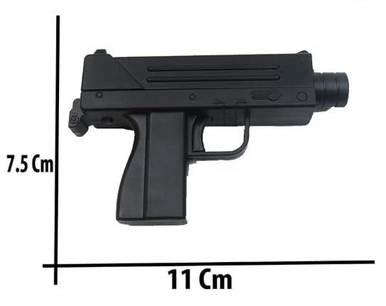 Image of Popo Toys PUBG MAC-10 SMG Airsoft Gun | Half Alloy Die-Cast |25 Soft BB Rubber Bullets + 50 6mm BB Bullets | Best Gift for Boys /Girls /Kids |