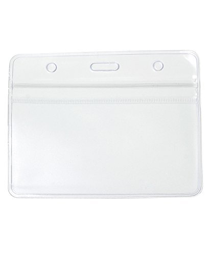 10, 25, 50 or 100 Quality PVC Plastic ID Cards, 2 Sizes for Badge Bus Pass Holders & Lanyards with Stainless Steel Metal Clips by Fat-catz-copy-catz (100x Large ID Card Holders)
