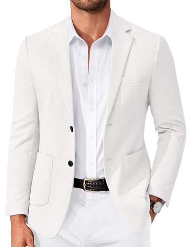 COOFANDY Men's Casual Knit Blazer Slim Fit Lightweight Sport Coat