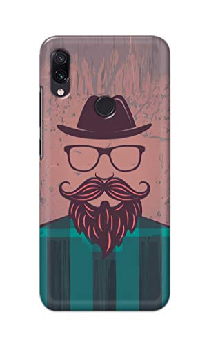 Image of PRINTFIDAA Man Icon with Beard Shirt Hipster Printed Designer Hard Case for Redmi Note 7 / Redmi Note 7 Pro /Redmi Note 7S Back Cover -(e) RPM1001