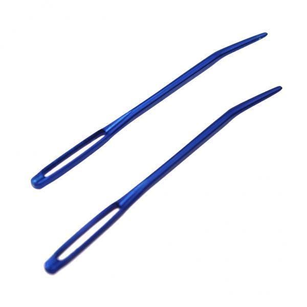 10x2pcs Aluminium Large-Eye Bent Tip Tapestry Darning Needles Knitting Craft-picture-26