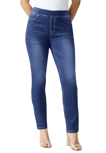 Roaman's Women's Plus Size Plus Size 360° Stretch Straight Leg Jean