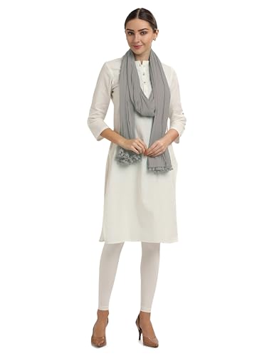 Image of Morrio Chiffon Solid Dupatta For Women