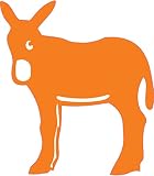 Âne Burro Catalan Autocollant Sticker adhésif (Orange, 8 cm)