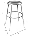 OEF Furnishings OEF6418H/2 Premium Commercial-Grade All-Purpose Round Stool (Height-Adjustable, 18–27 inch Range, Gray Frame, Vinyl Padded Seat, 2-Pack)