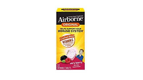 Airborne Original with Vitamin C, Chewable Tablets Berry 32 ea (Pack of 6) Airborne Original with Vitamin C, Chewable Tablets Berry 32 ea (Pack of 6)