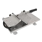 Walfront Viande Manuel en Acier Inoxydable, Machine à Trancher la Viande pour les Restaurants, les Magasins de Fondue, Conception Multifonctionnelle, Tranchage Uniforme, Facile à Nettoyer (Grand :