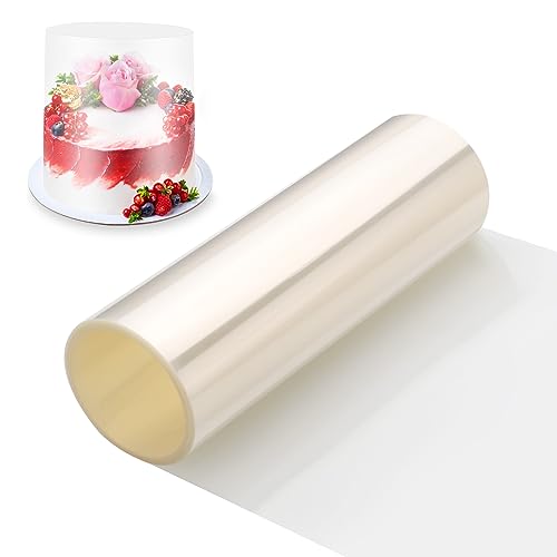 Zocipro Acetate Cake Collars, 20cm x 10m Thickened Acetate Sheets
