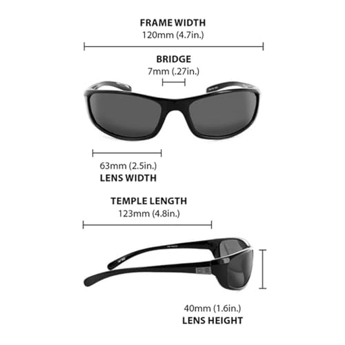 Optic Nerve Backwoods Polarized Sport Sunglasses | Lightweight Sportwrap Frame, UV Protection, Anti-Glare | Unisex Fit4