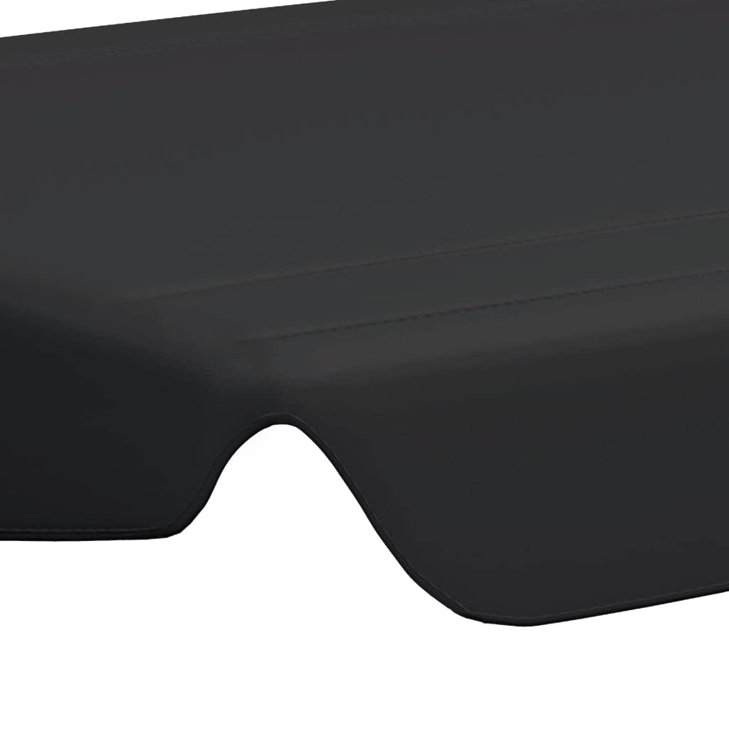 Toit de Rechange pour Balancelle Balançoire de Jardin, 248 x 186 cm (Noir)