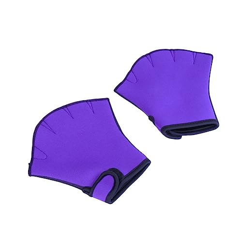 INOOMP Tauchhandschuhe Schwimmhandschuhe Wasserhandschuhe Halbfingerhandschuhe Schwimmpaddelhandschuhe Für Widerstandstraining Oberkörpertraining Im Pool Mit Klettband Atmungsaktiv Und Ha