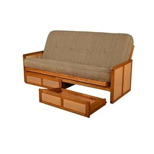 Kodiak Furniture Westport Wood Futon Frame w/Storage - Mattress not Included Kodiak Furniture Westport Wood Futon Frame wStorage Mattress not Included