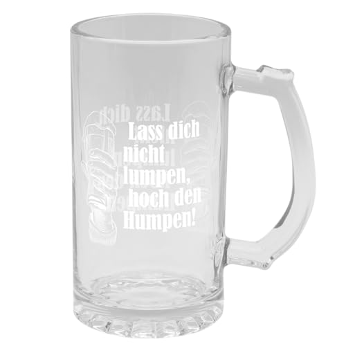 Bierkrug Lass dich nicht lumpen 500ml | Bierglas | Humpen | Bier | Party | Feiern | Vatertag | Geburtstag | Geschenk | Grillabend | Familienfeier, Klar