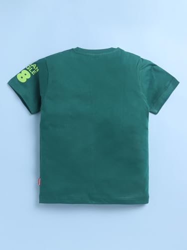 Image of Bumchums Boys Casual Regular Fit Round Neck Half Sleeve T-Shirt for Kids, Boys, Graphic Printed