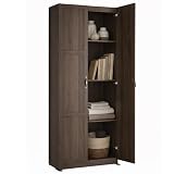 DUMOS Office Storage Cabinet, Large Capacity Organizer, Wooden Bedroom Storage Unit for...